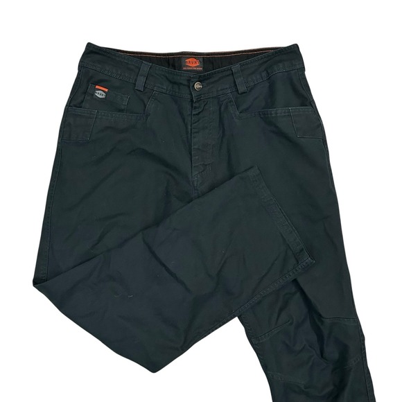 Brunt Torra Pants Mens 34X30 Black Canvas Workwear Stretch Waist - Picture 1 of 10